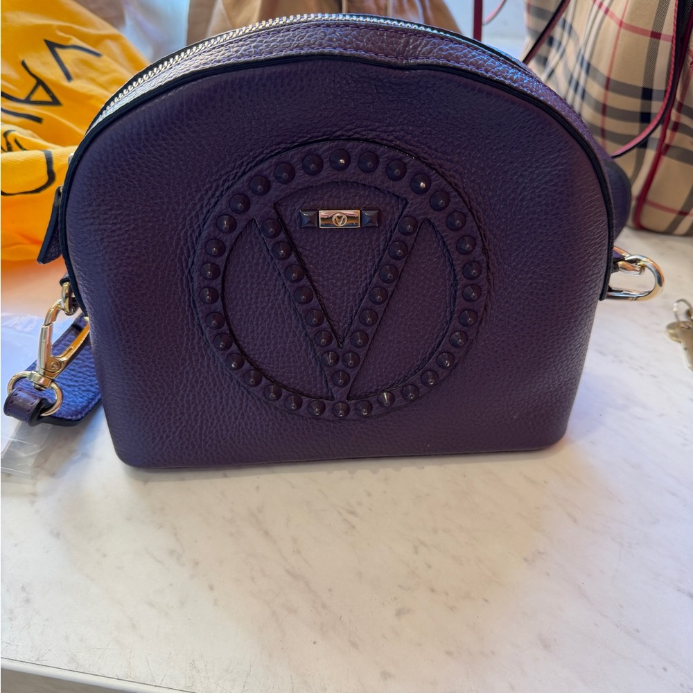 Valentino By Mario Valentino Dark Purple Crossbody Bag